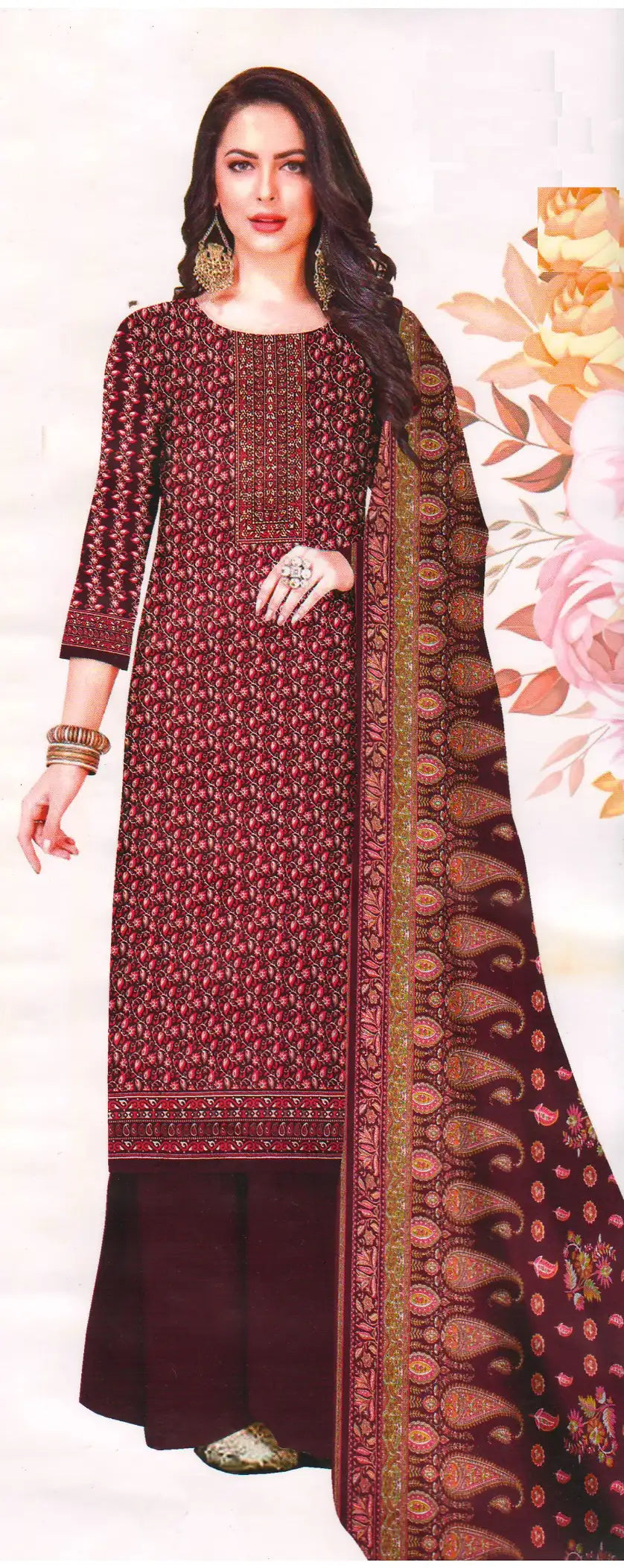 Pashmina Dress Material (Unstitched Salwar Suit) -BBQSTYLE