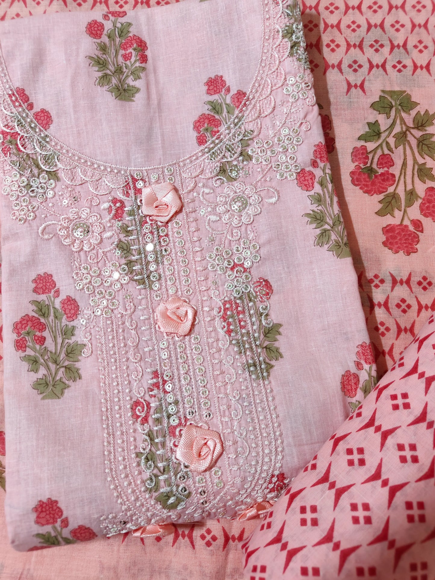 Cotton Salwar Suit Dress Material (Cotton, Unstitched)