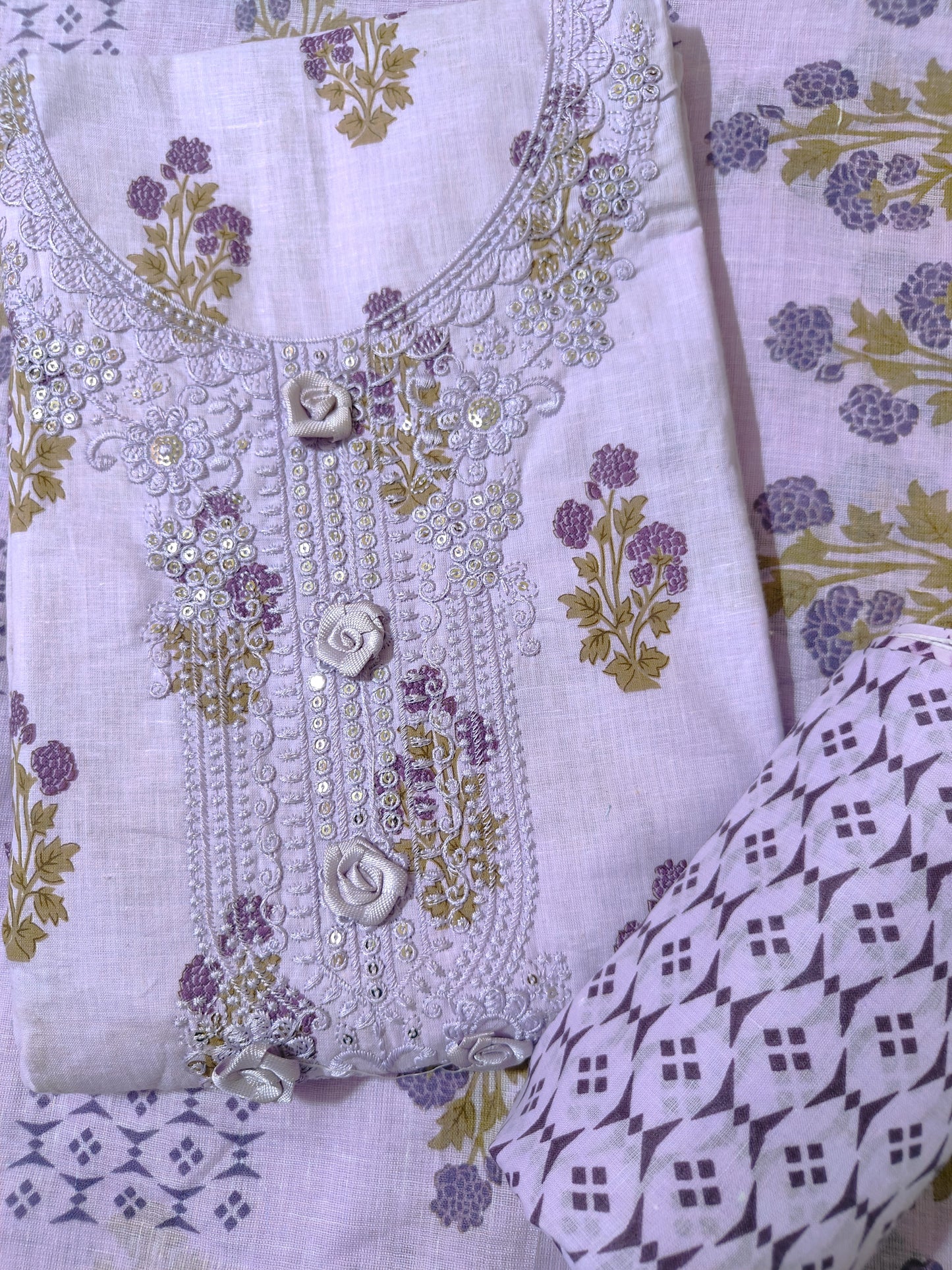 Cotton Salwar Suit Dress Material (Cotton, Unstitched)