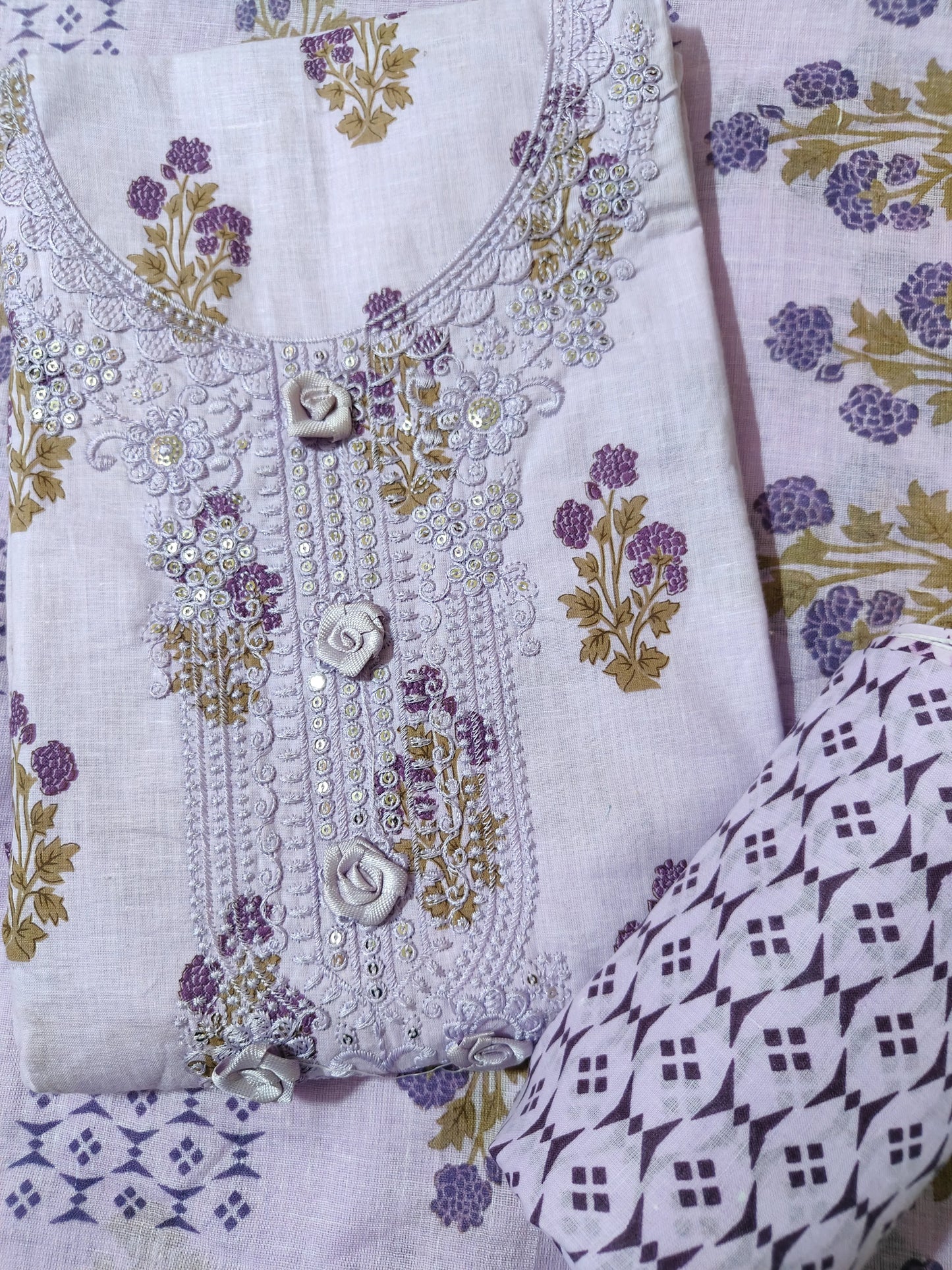 Cotton Salwar Suit Dress Material (Cotton, Unstitched)
