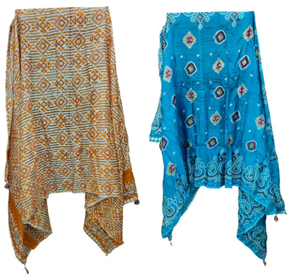 Cotton Dupatta Pack of 2 (Printed, Combo, Rayon)