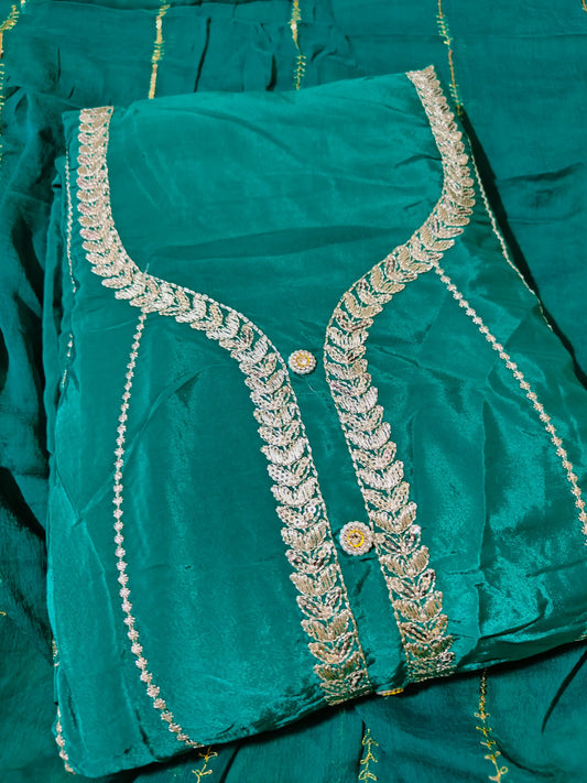 Crepe Silk Dress Material (Unstitched Salwar Suit)