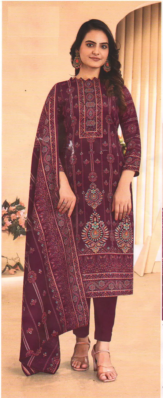 Pashmina Spun Unstitched Salwar Suits Dress Material