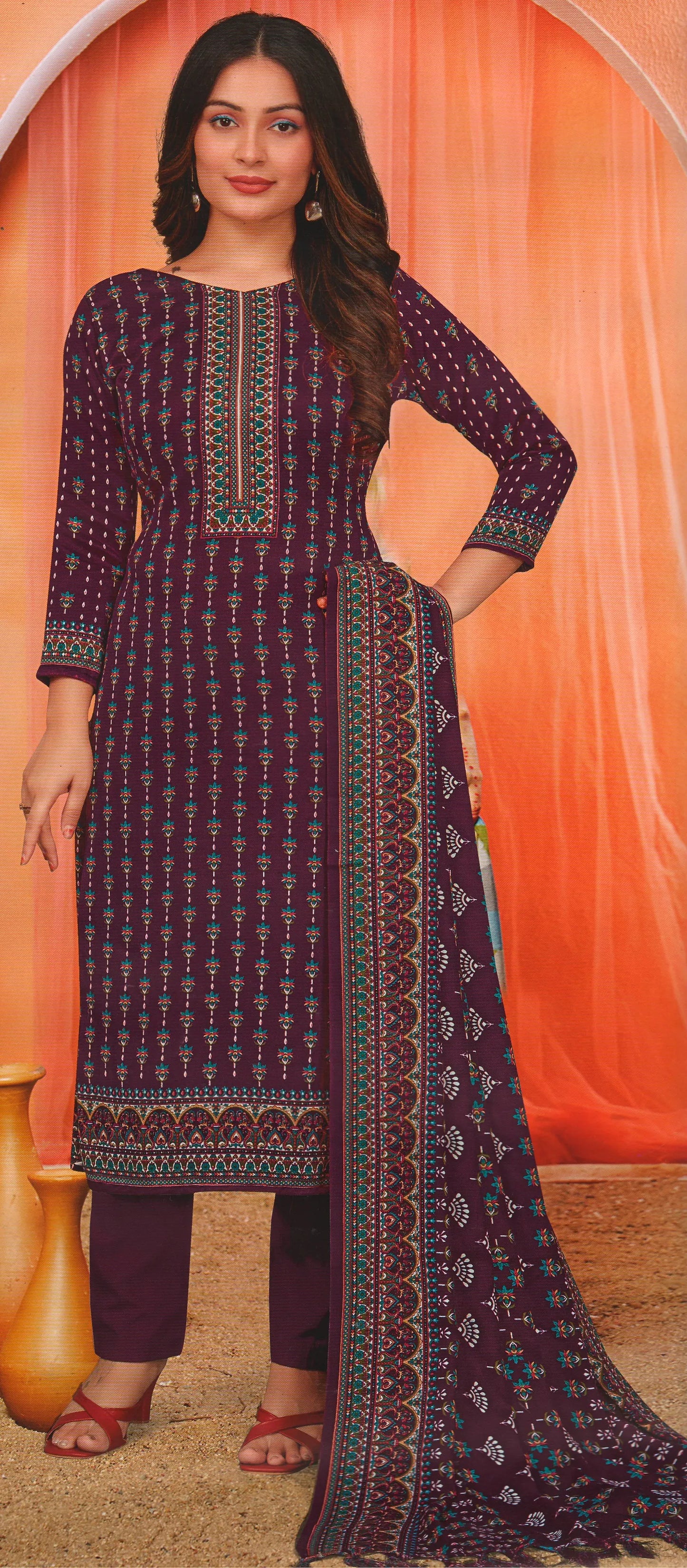 Pashmina Dress Material (Unstitched Salwar Suit)