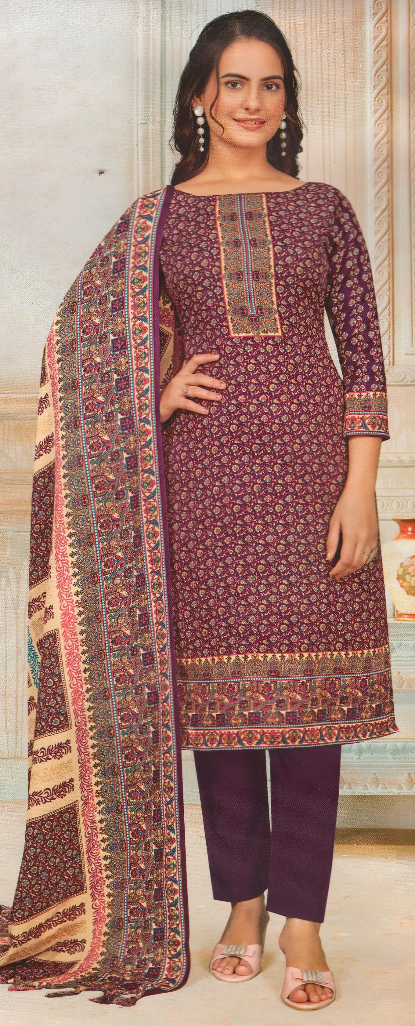 Pashmina Dress Material (Unstitched Salwar Suit)