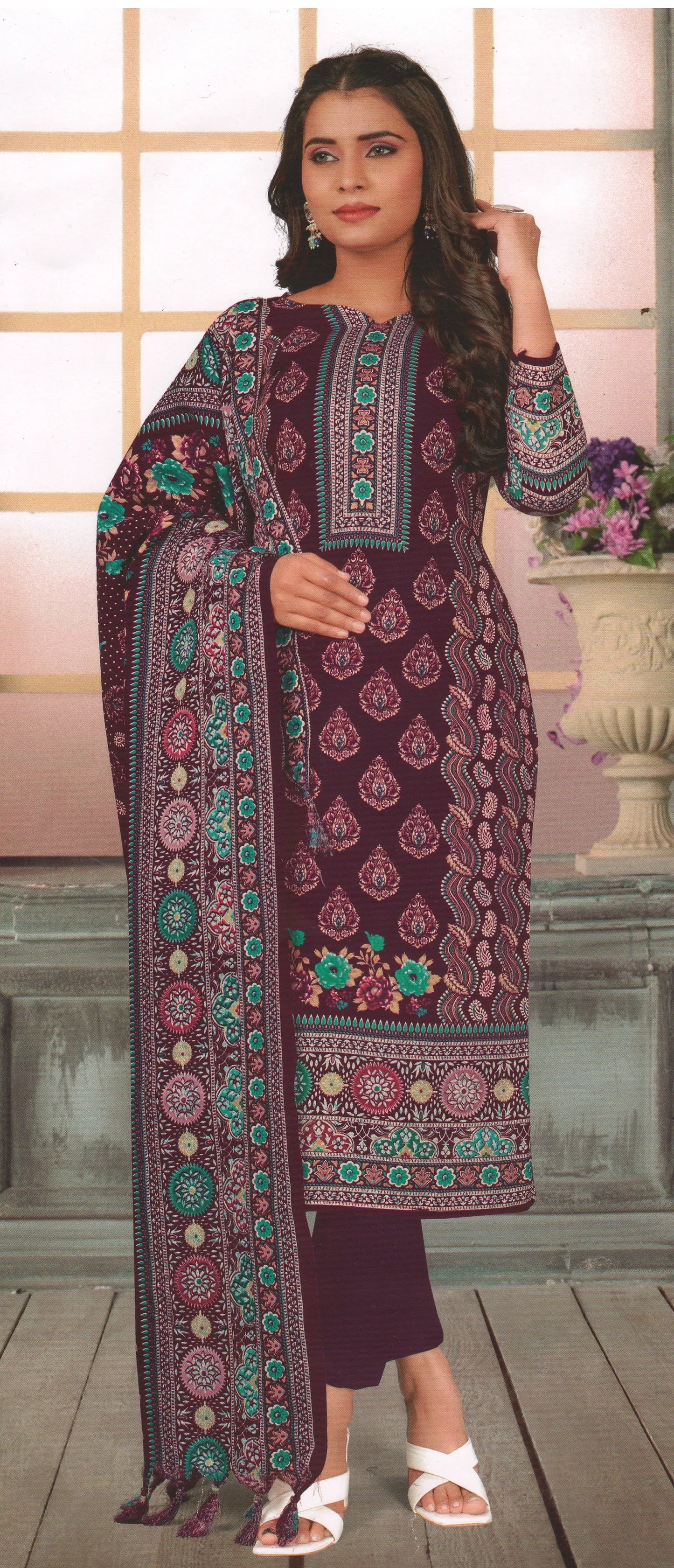 Pashmina Dress Material (Unstitched Salwar Suit)