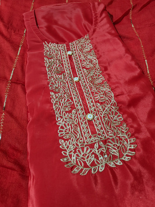 Crepe Silk Dress Material (Unstitched Salwar Suit)