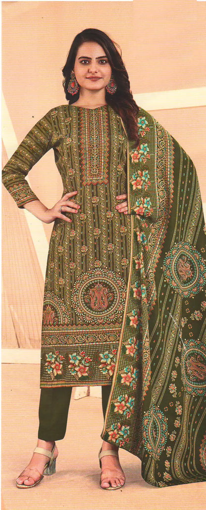 Pashmina Spun Unstitched Salwar Suits Dress Material
