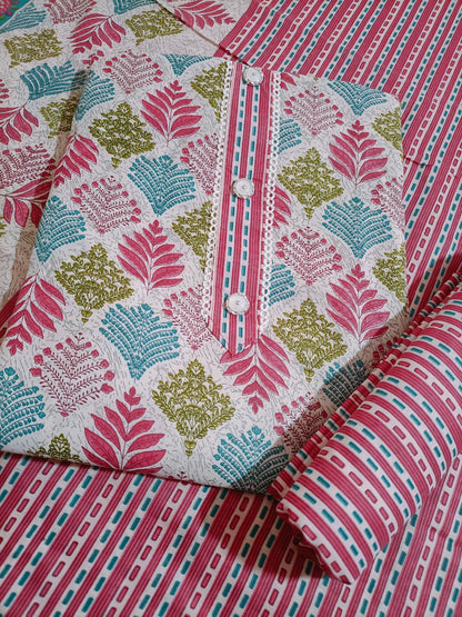 Cotton Salwar Suit Dress Material (Cotton, Unstitched)