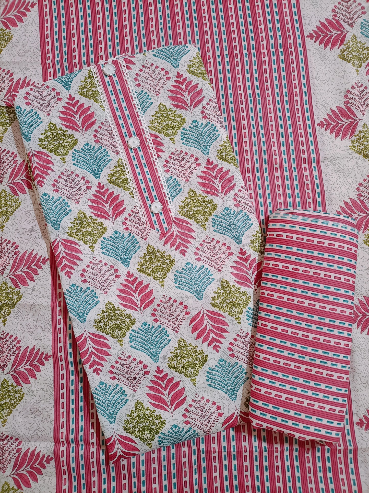 Cotton Salwar Suit Dress Material (Cotton, Unstitched)