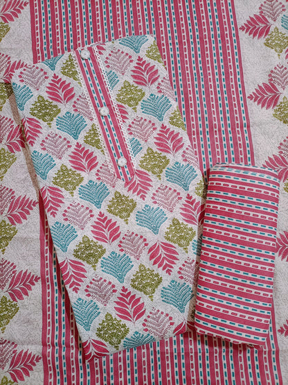 Cotton Salwar Suit Dress Material (Cotton, Unstitched)