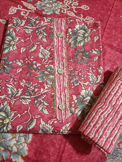Cotton Salwar Suit Dress Material (Cotton, Unstitched)