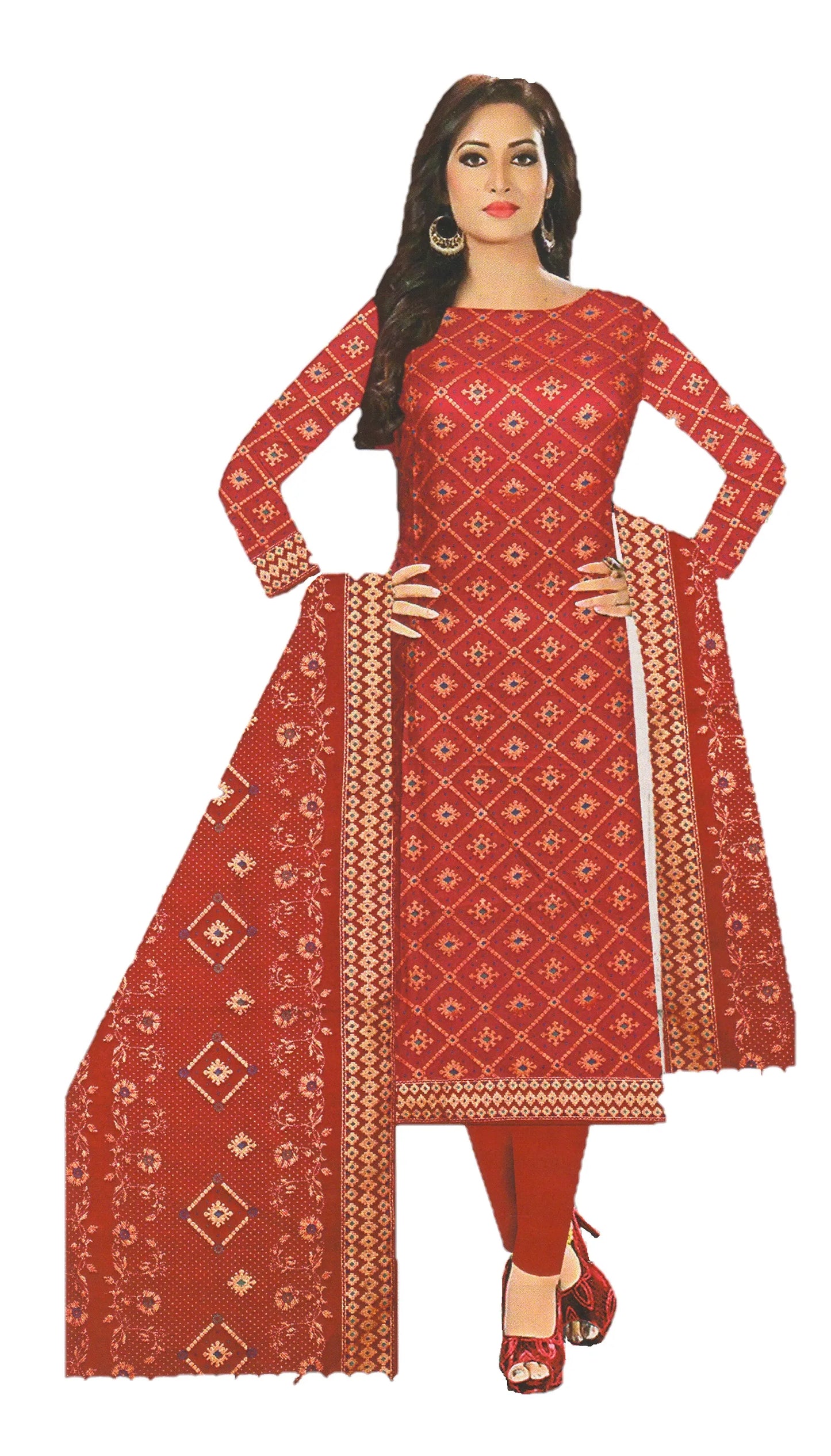 BBQSTYLE Unstitched salwar suit dress material for women-Blueberry Boutique
