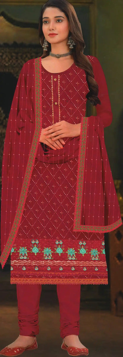 Silk Dress Material (Unstitched Salwar Suit)