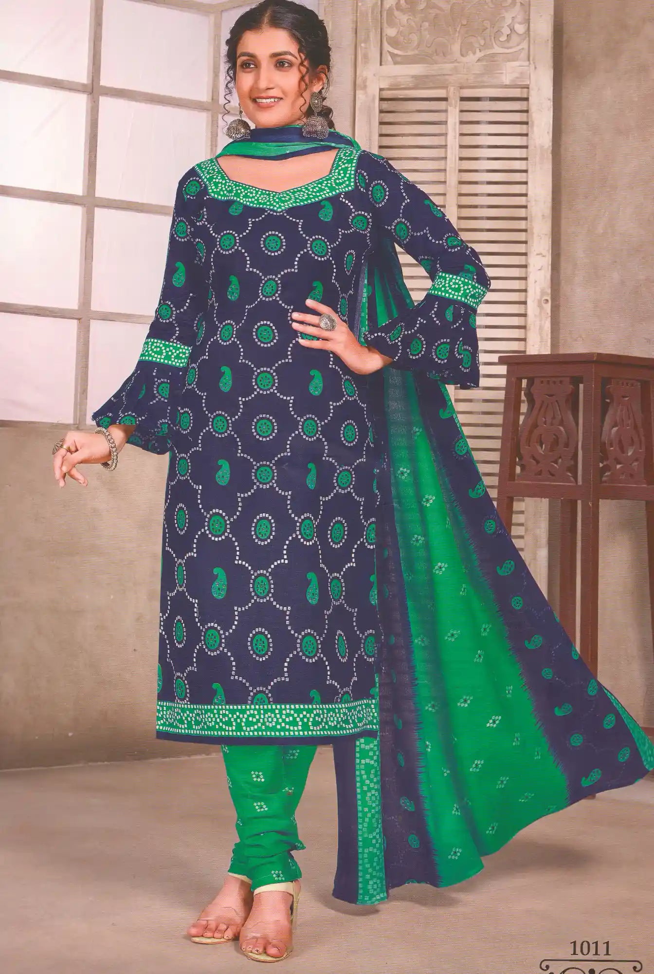 ColorFul Latest Design Dress Material For All Event And Function Special  Combo - Un Stitched For Girl /