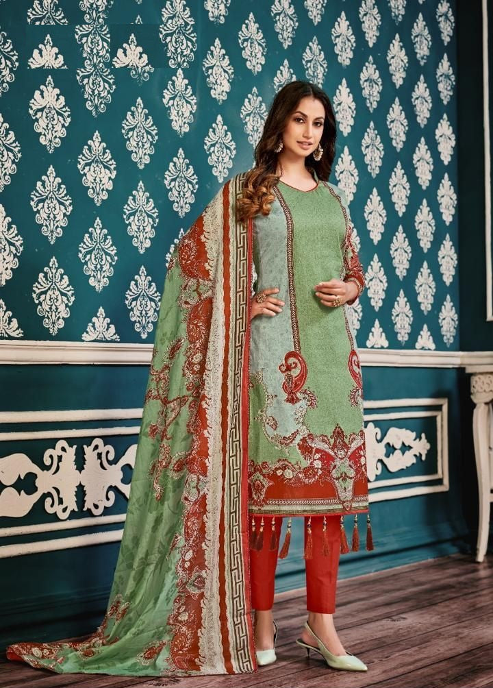 Buy THE JAZZBAAT Cotton Printed Kurta Set Material Unstitched Salwar Suit  Dress Material High Quality Unstitched Dress Material For Women (Green)  Online at Best Prices in India - JioMart.